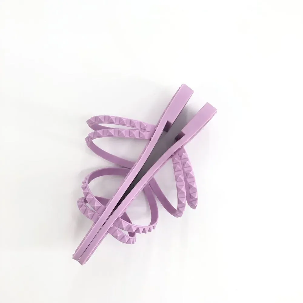 Steven Madden Skyler-J‎ Studded Jelly Slide Sandals Lilac 8